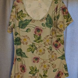 M EUC lularoe floral classic t